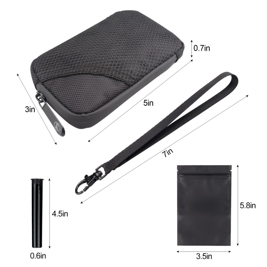Smell-Proof Smoker Accessories Storage Case Set 6